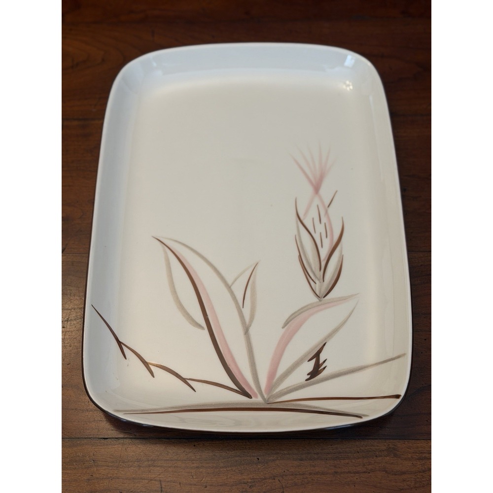 Vintage Winfield China Dragon Flower Rectangular Platter 14.25"x10.25" MCM
